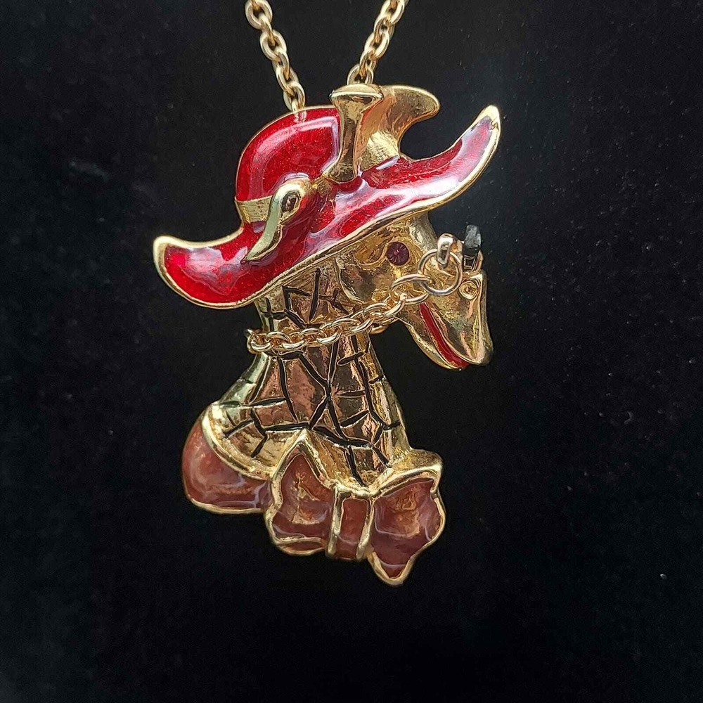 Red Hat Society Giraffe Necklace Red Hat Vintage Esther Fuhrman Designs
